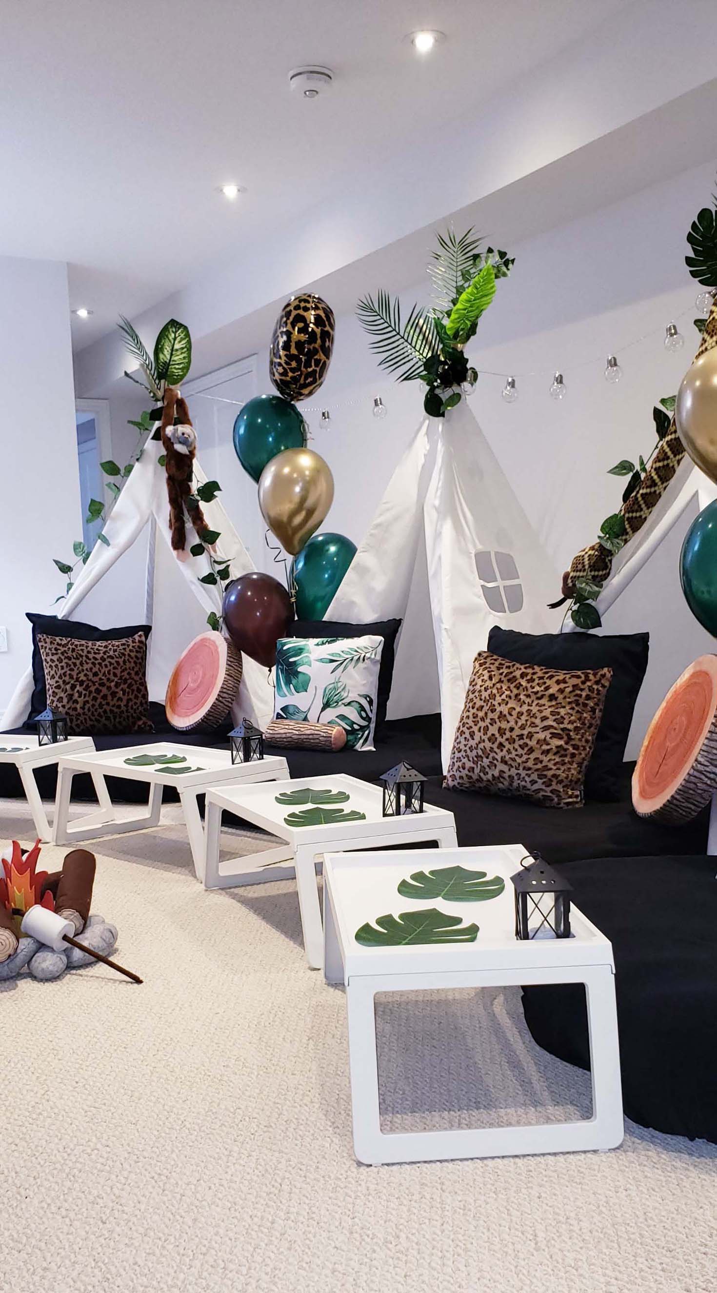 Animal Jungle Slumber Party Theme