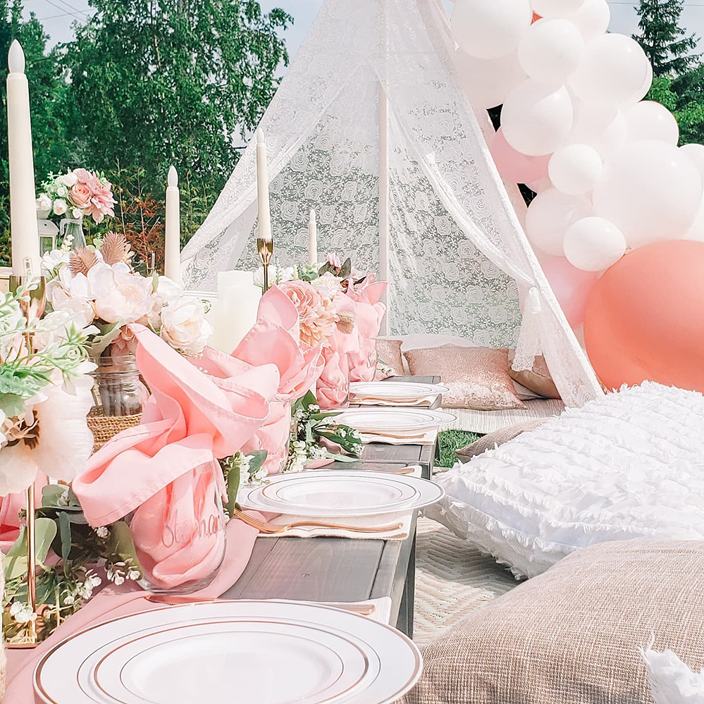 My Garden Picnic Slumber Party Theme