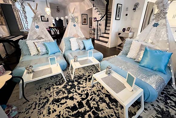 Blue Slumber Party Theme